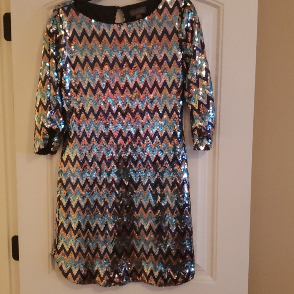 Chevron Sequin dress